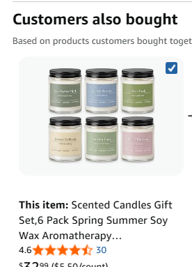 Summer Reset Aromatherapy Candle Set 6 Pack Spring Summer Soy Wax